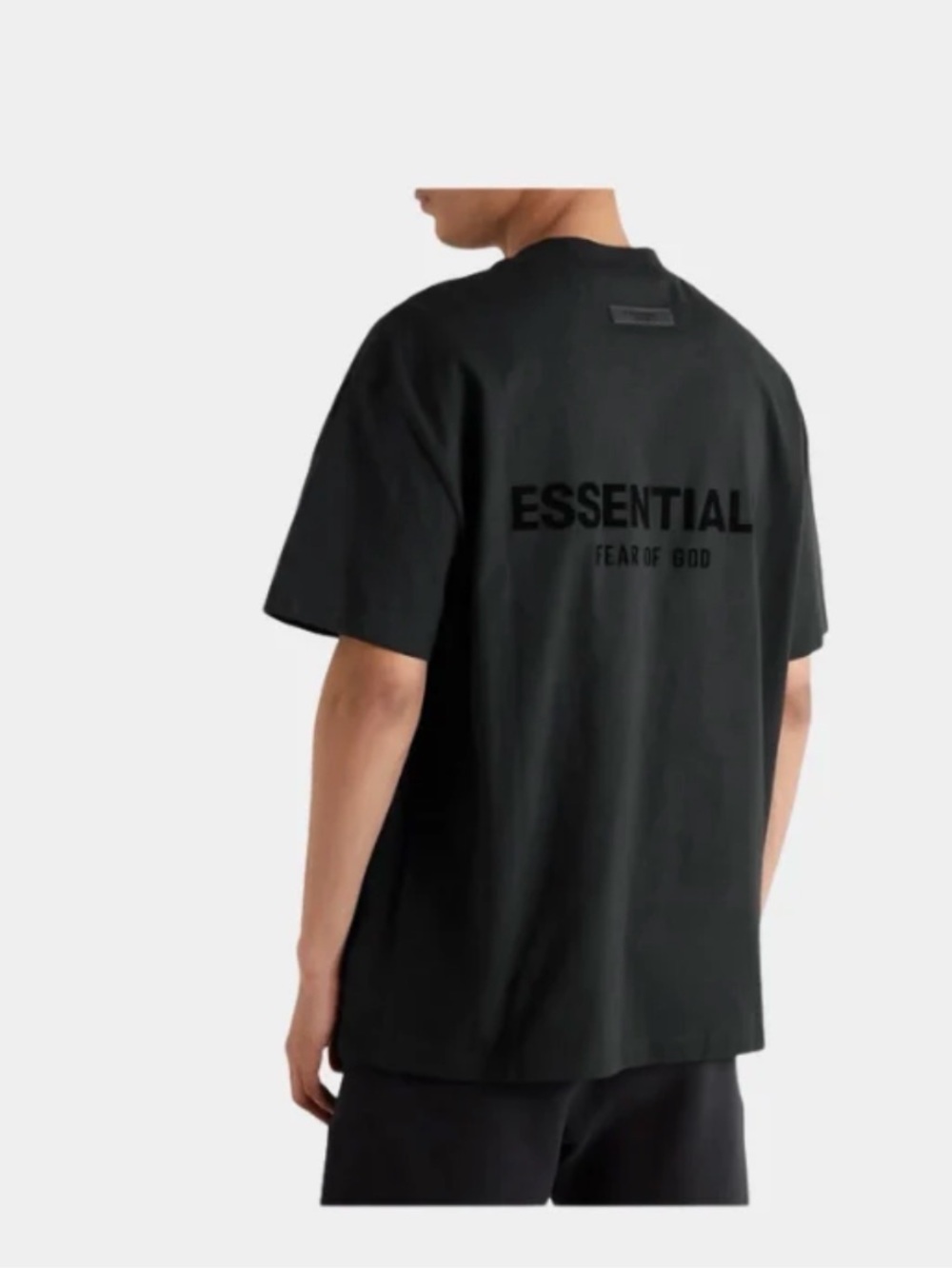 Fear of God Black ESSENTIALS Short Sleeve Logo T-Shirt XL